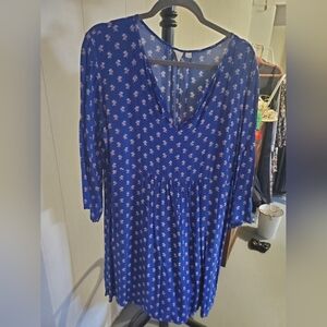 Ladies blue floral dress